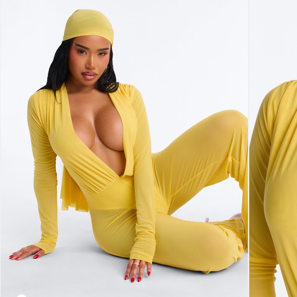 Fashion Nova Pants - Fashion Nova Yellow Jumpsuit